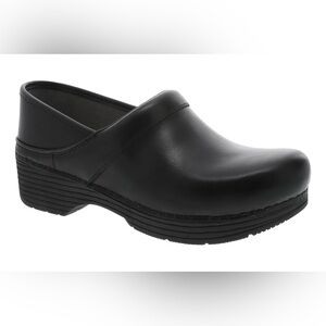 Dansko Black Leather Clogs, size 39